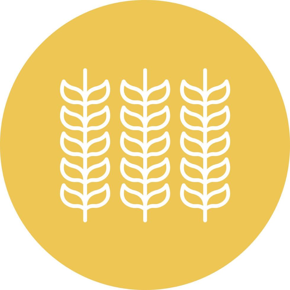 Wheat Line Circle Background Icon vector