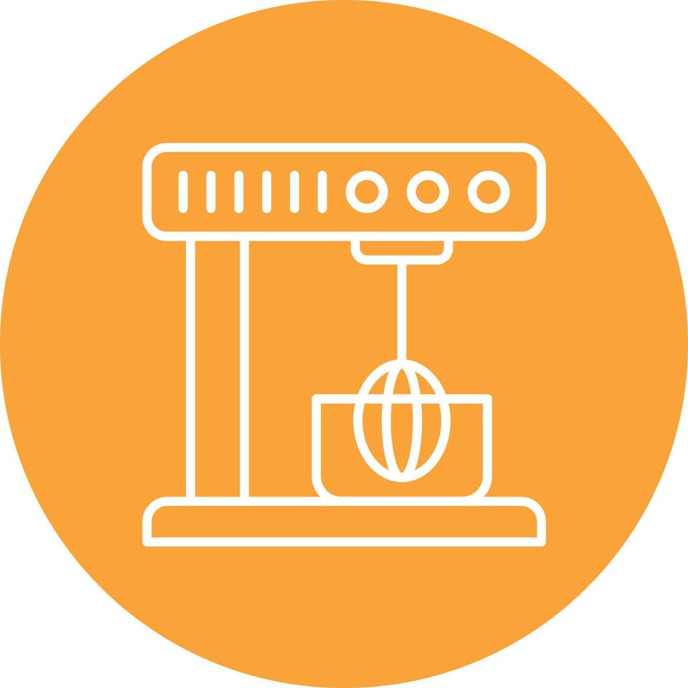 Mixer Line Circle Background Icon vector