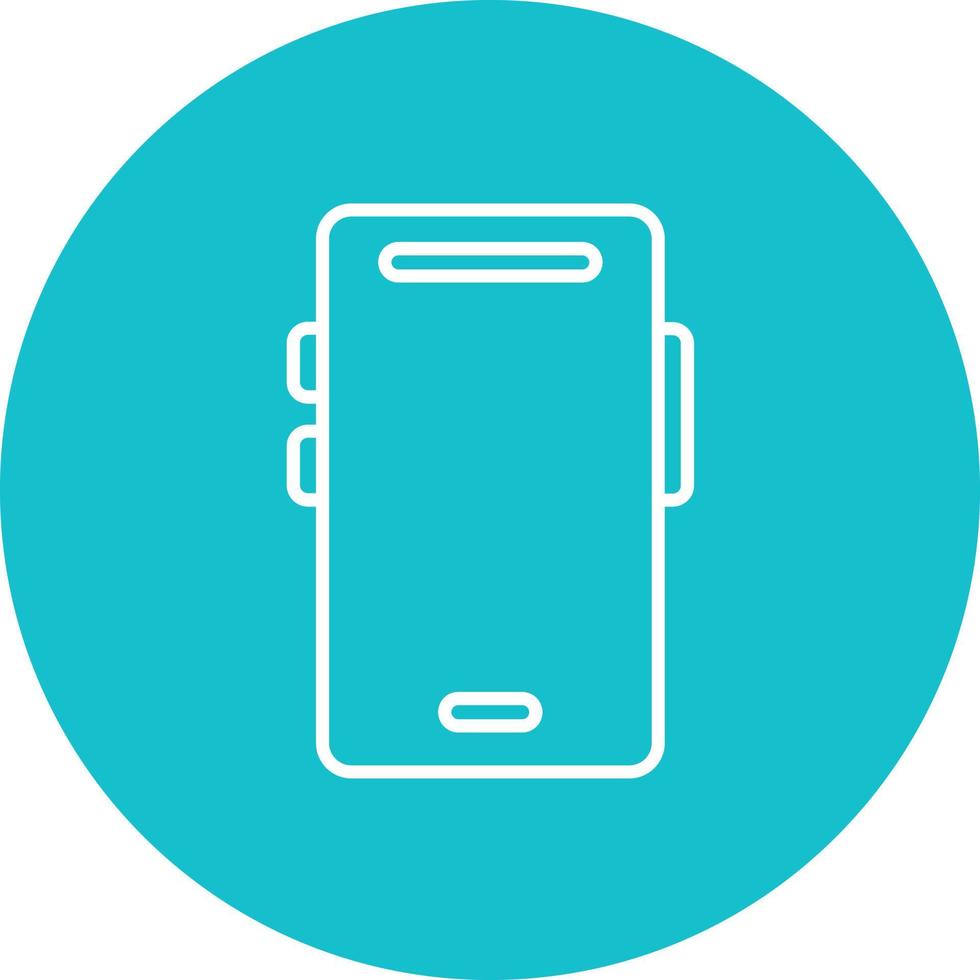 Smartphone Line Circle Background Icon vector