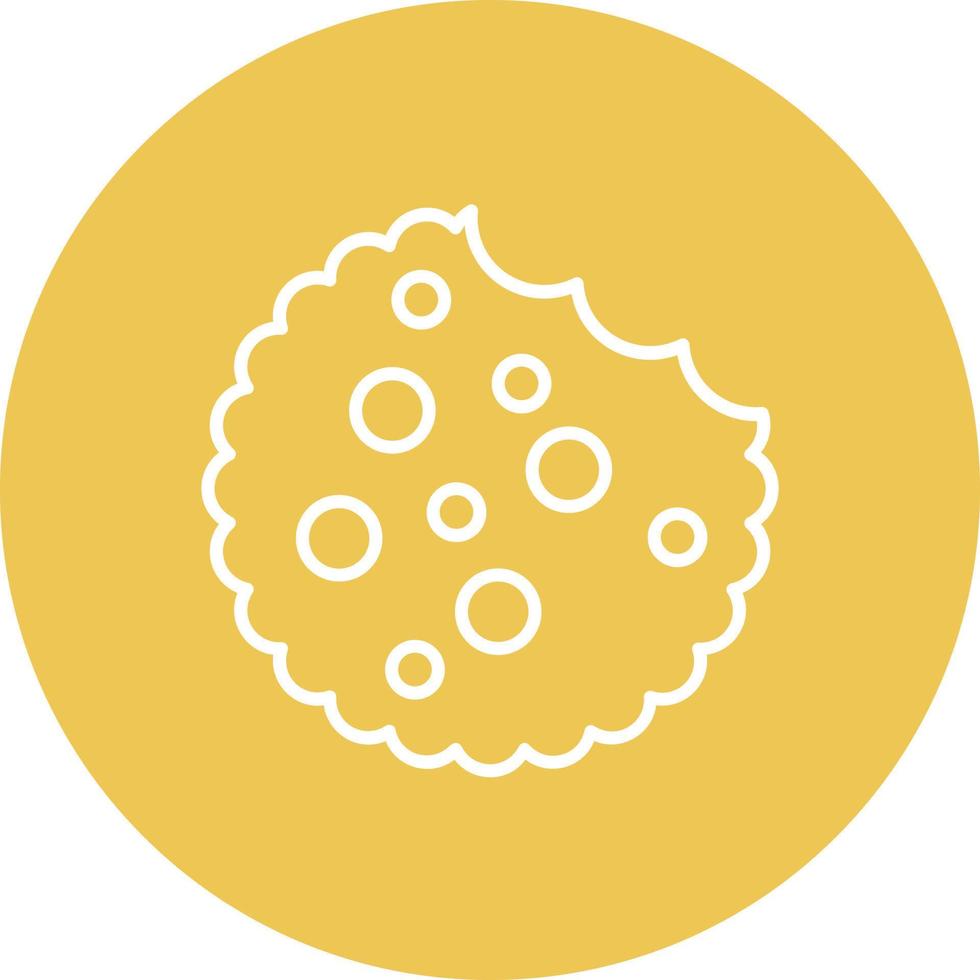 Biscuit Line Circle Background Icon vector