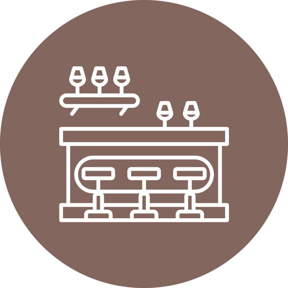 Bar Counter Line Circle Background Icon vector