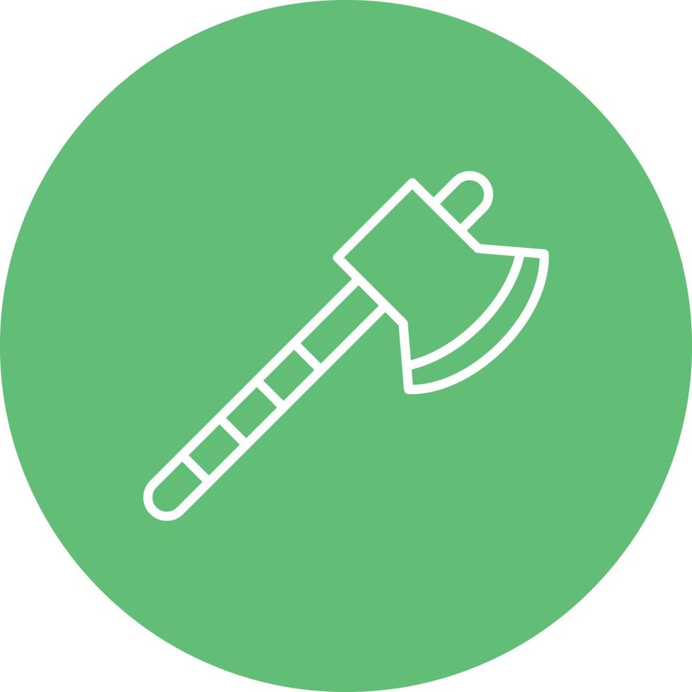 Axe Line Circle Background Icon vector