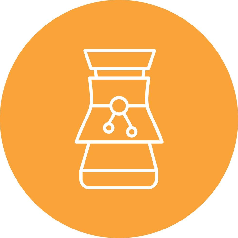 Chemex Line Circle Background Icon vector