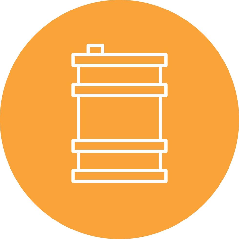 Barrel Line Circle Background Icon vector