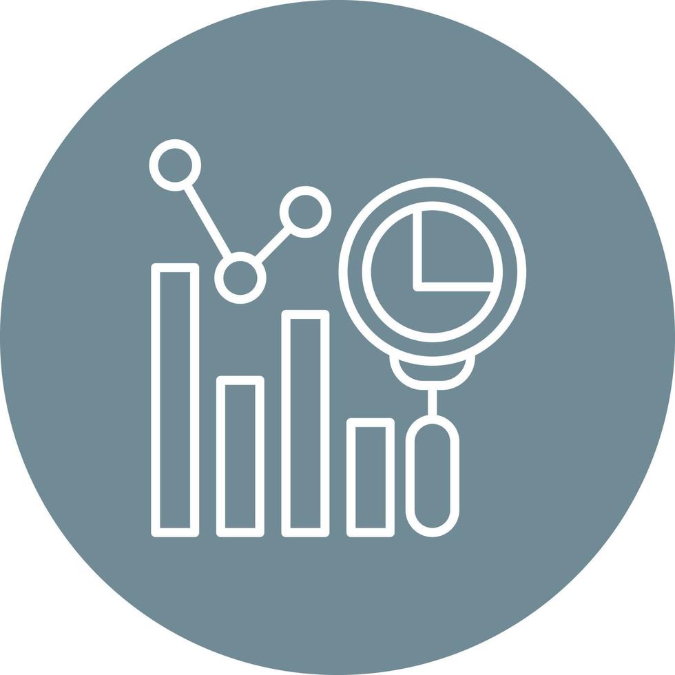 Predictive Analytics Line Circle Background Icon vector