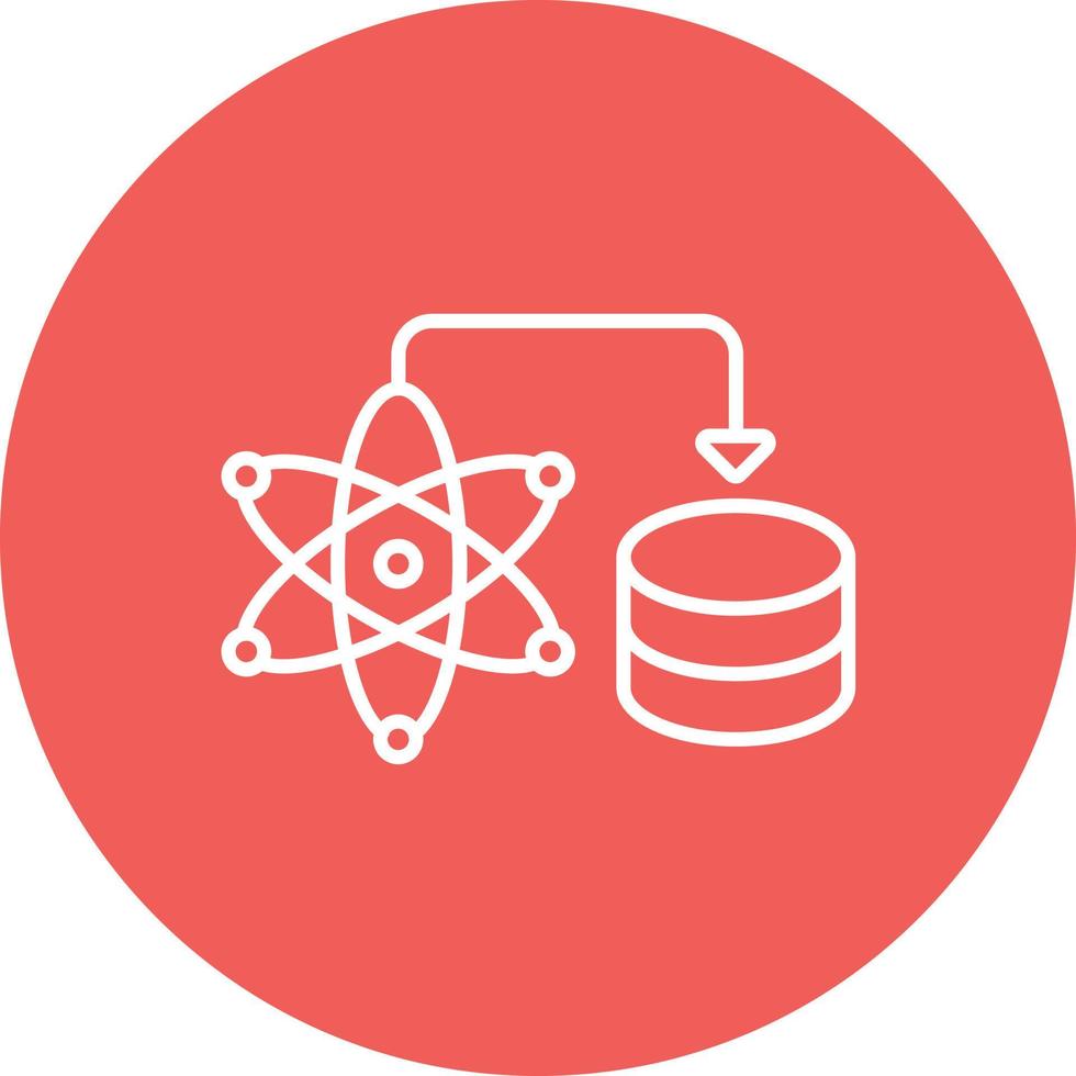 Data Science Line Circle Background Icon vector