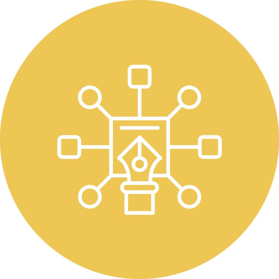 Design Algorithm Line Circle Background Icon vector