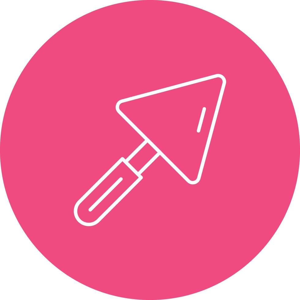 Plastering Trowel Line Circle Background Icon vector