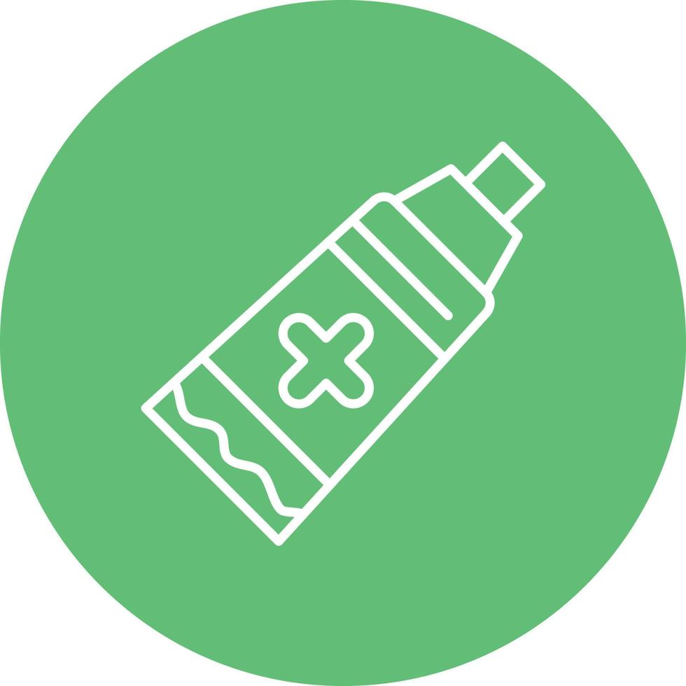Ointment Bottle Line Circle Background Icon vector