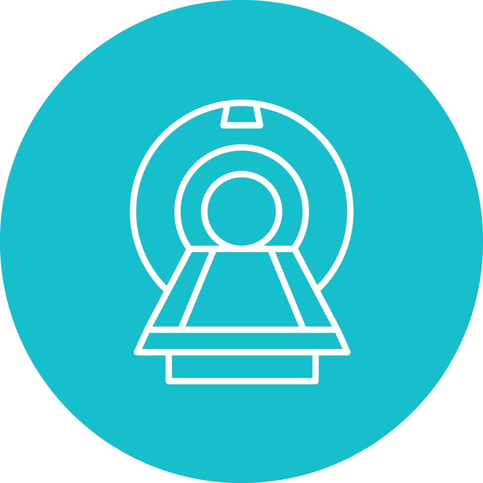 Radiology Line Circle Background Icon vector