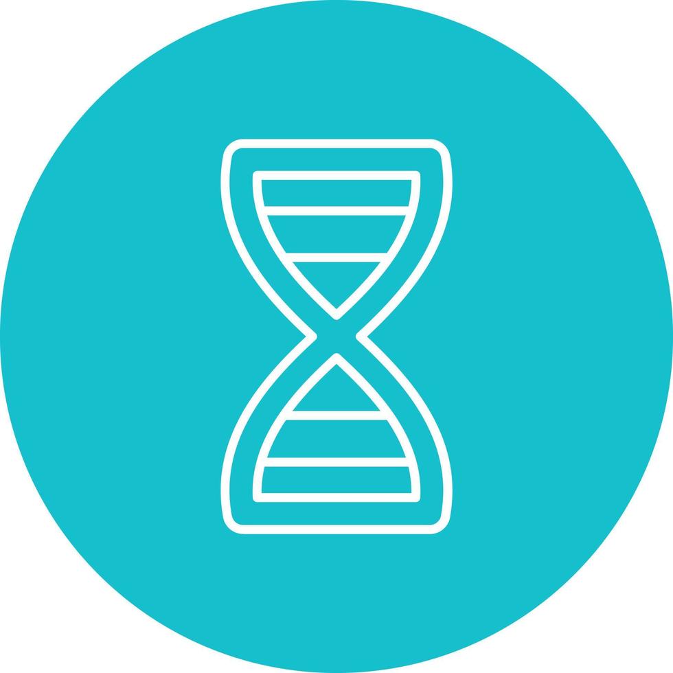 DNA Line Circle Background Icon vector