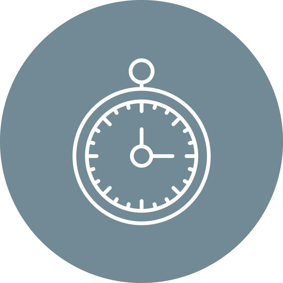 StopWatch Line Circle Background Icon vector