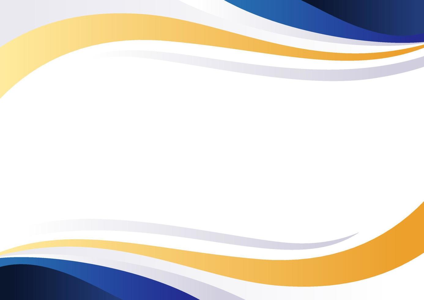 Modern blue and gold shape background vector