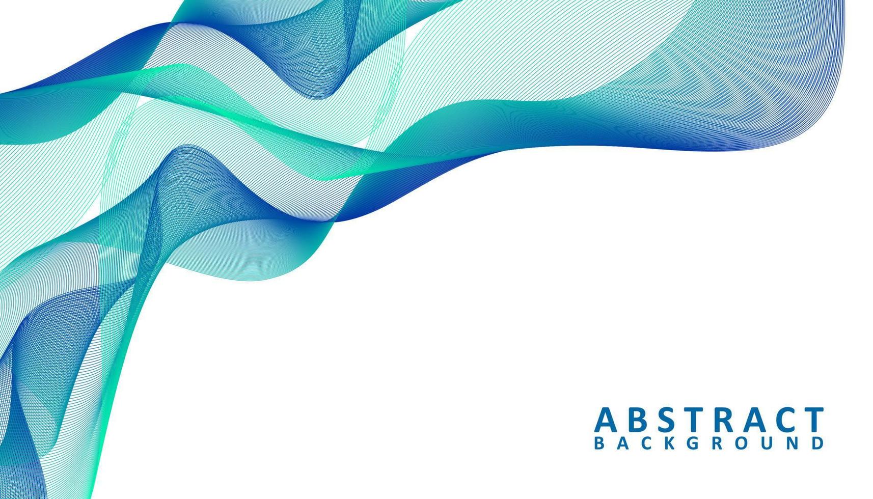 abstract blue and green wavy background vector