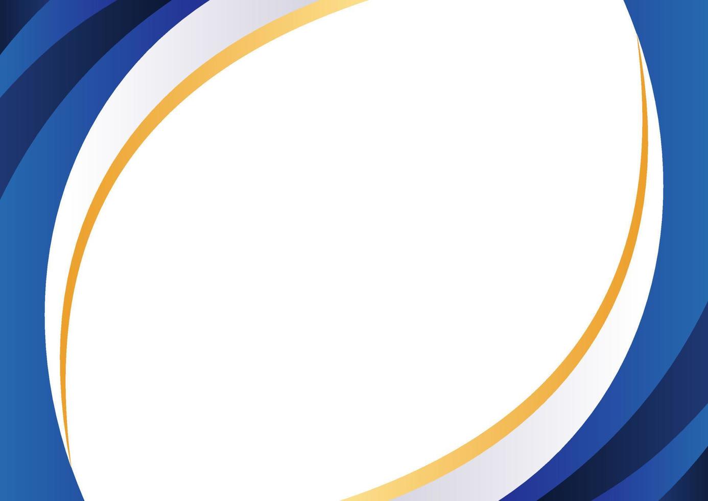 Modern blue and gold shape background vector