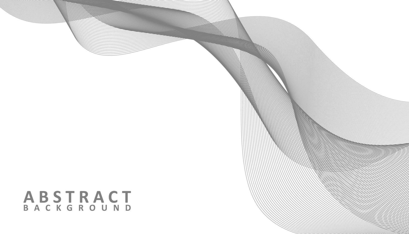 Abstract grey and white waves background vector