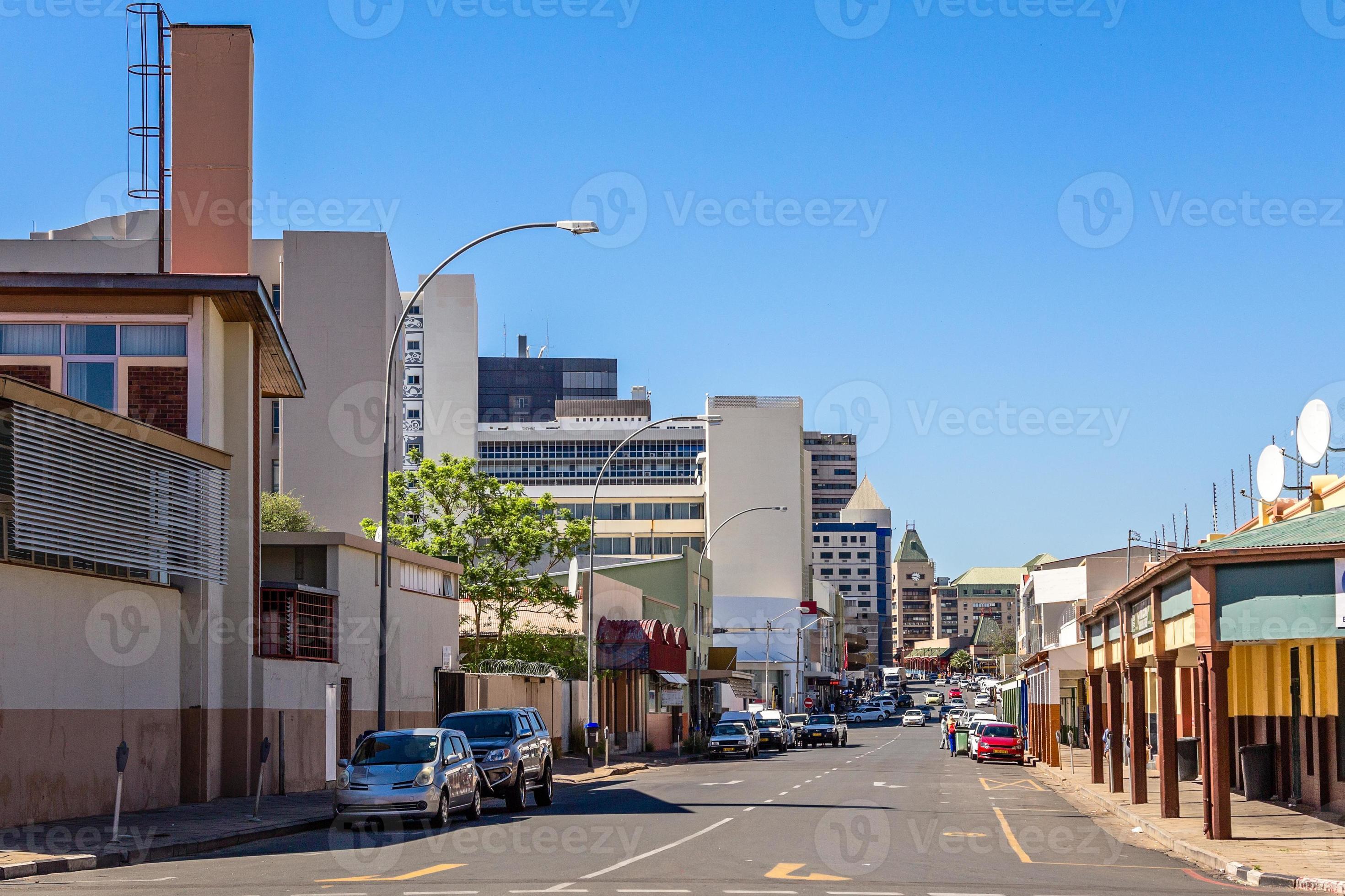 Windhoek Downtown City Center View With Road Full Of Cars Windhoek top-5-things-to-do-in-windhoek-namibia-travel-with-anda