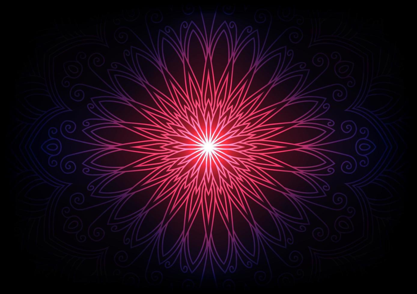 estilo moderno mandala flor triángulo rosa fondo geométrico vector