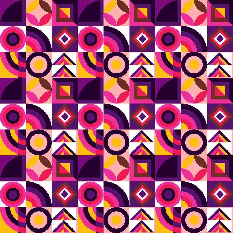 Abstract Bauhaus geometric pattern background vector circle