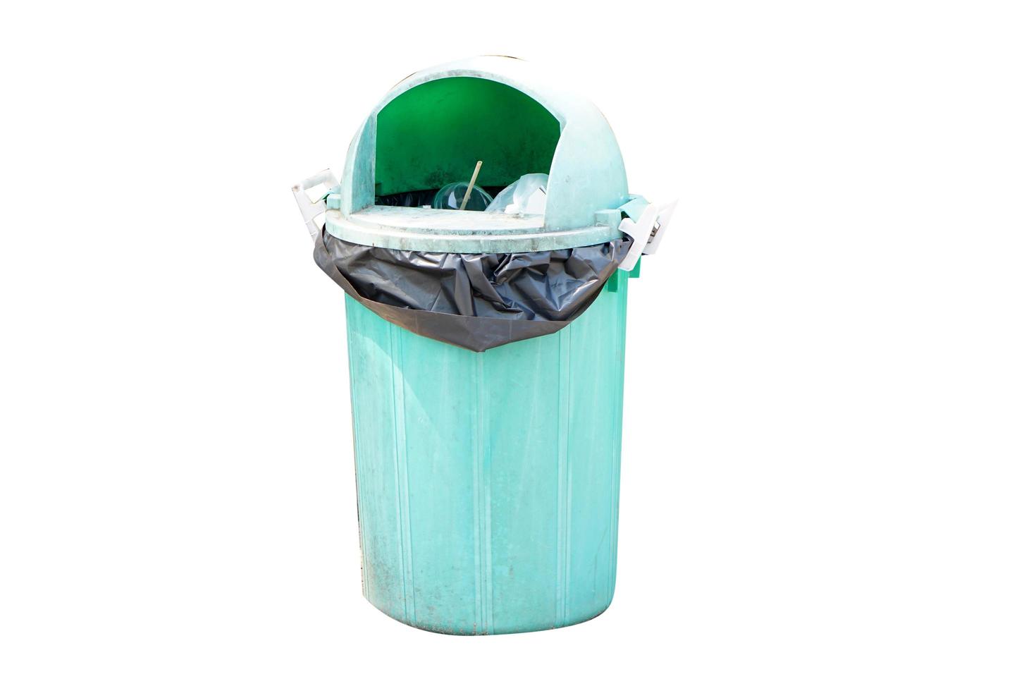 trash can on a white background photo