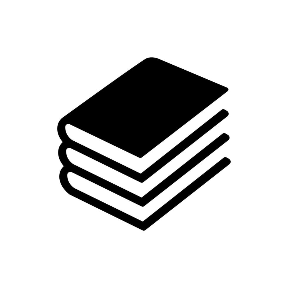 Book stack vector icon