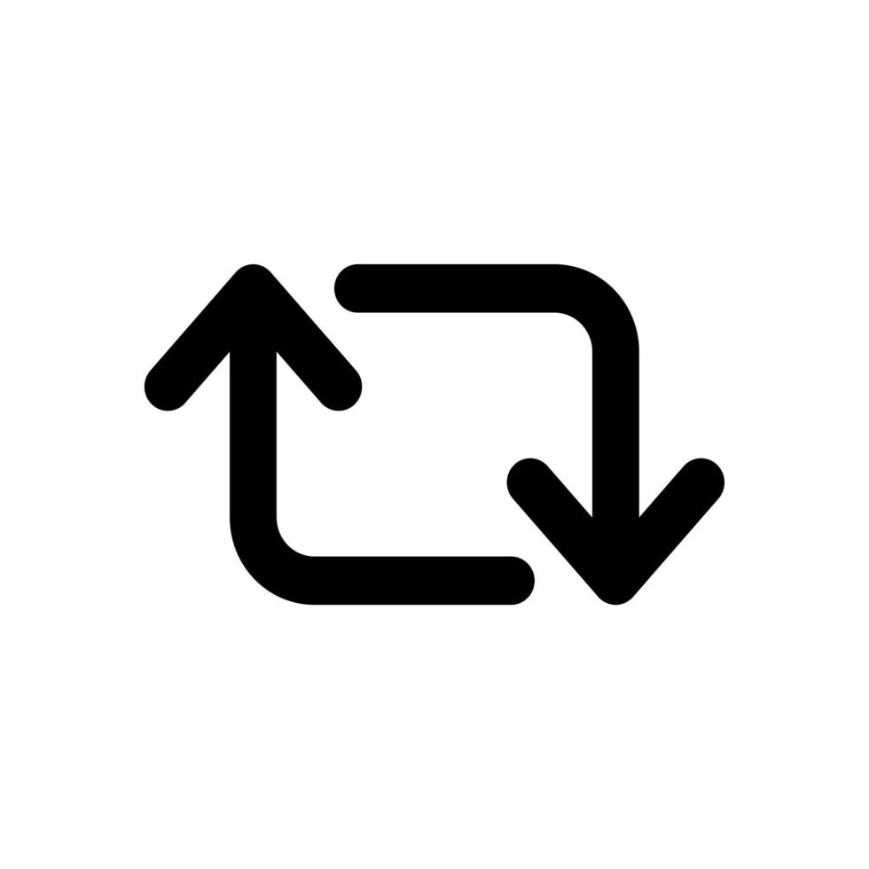 Retweet Arrow flat style icon vector