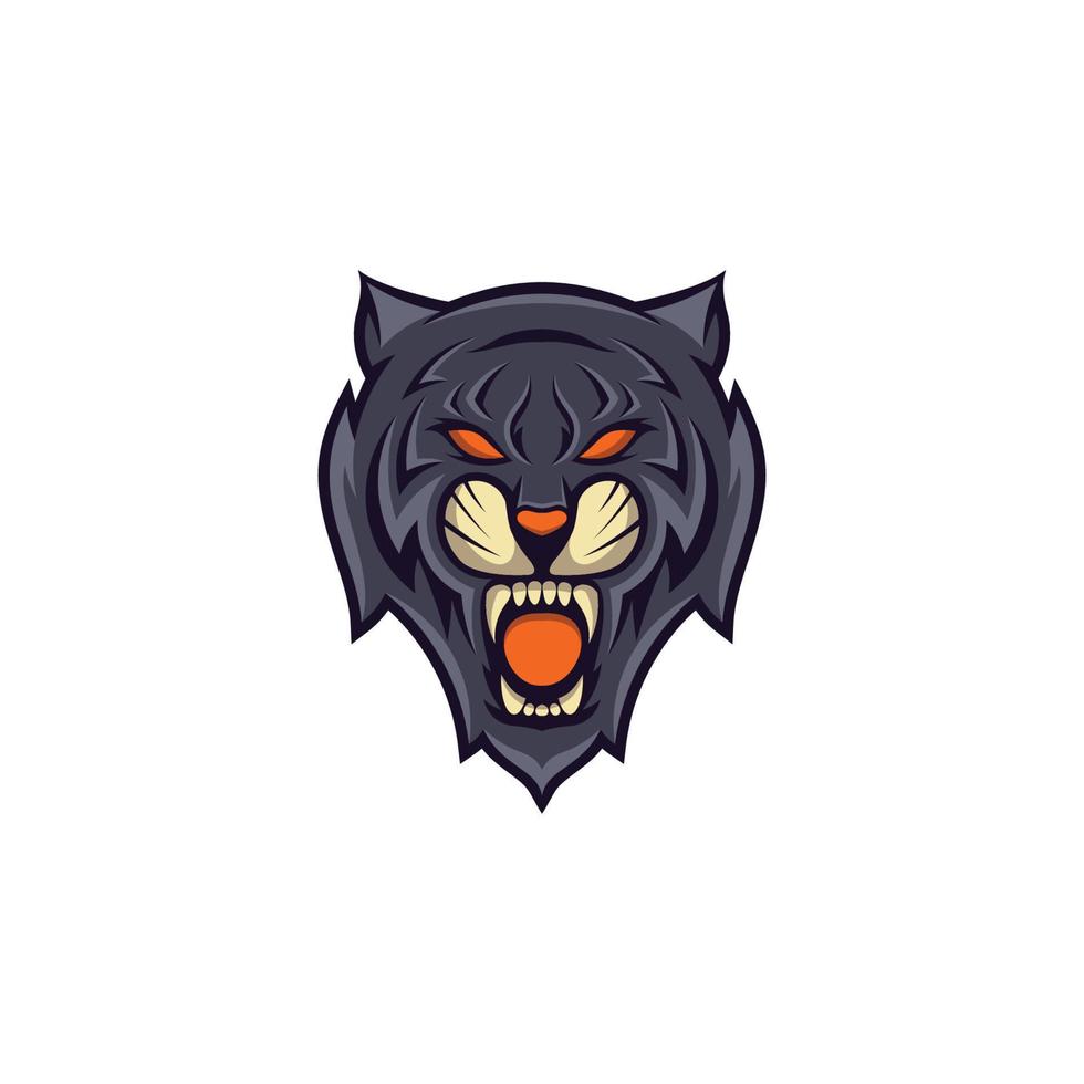 Wild tiger e sport mascot logo design vector