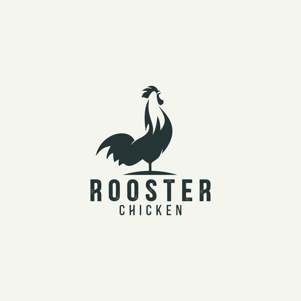 Rooster logo design vector