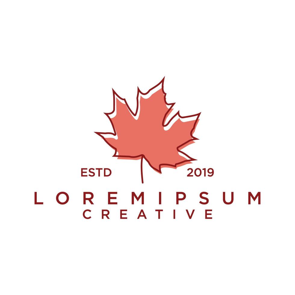 Amazing maple leaf logo design vector