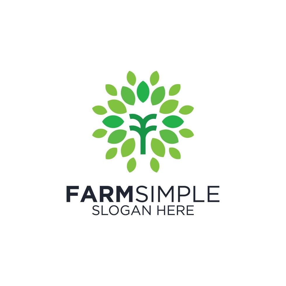 Farm management logo design vector