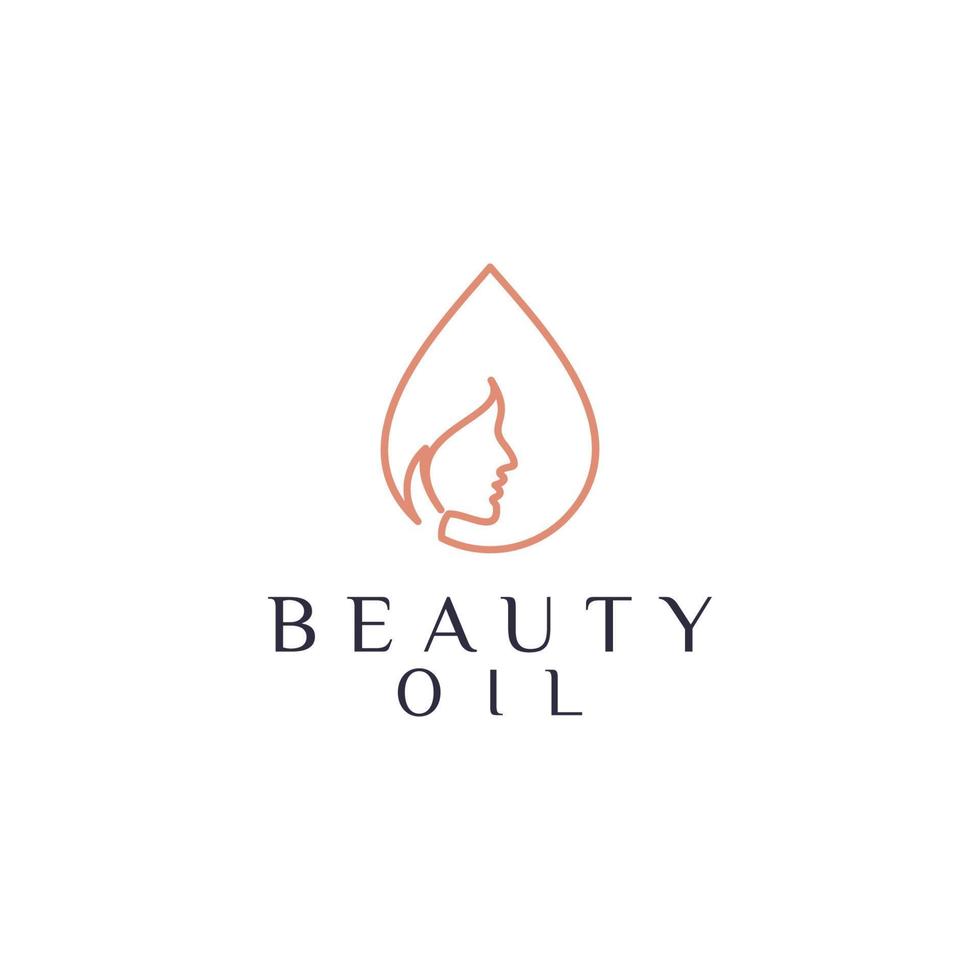 diseño de logotipo de aceite de belleza vector