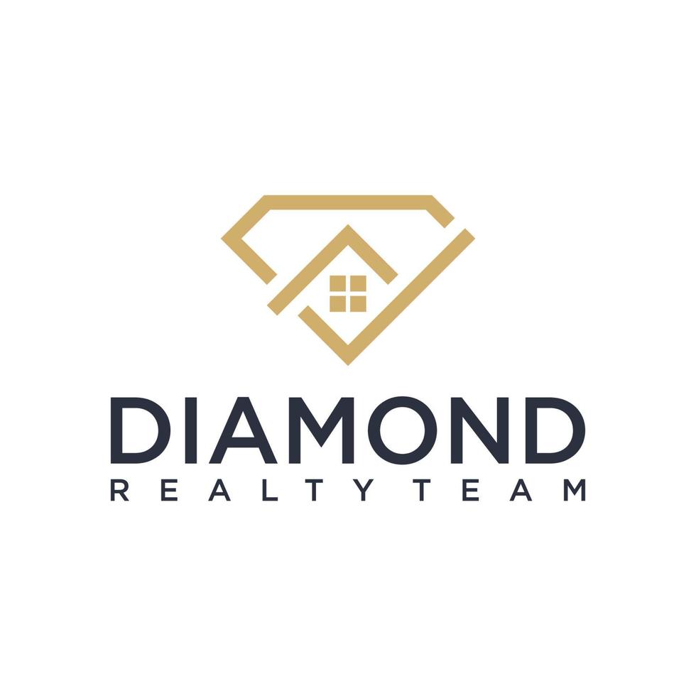 Diamond real estate logo design 17701125 Vector Art at Vecteezy