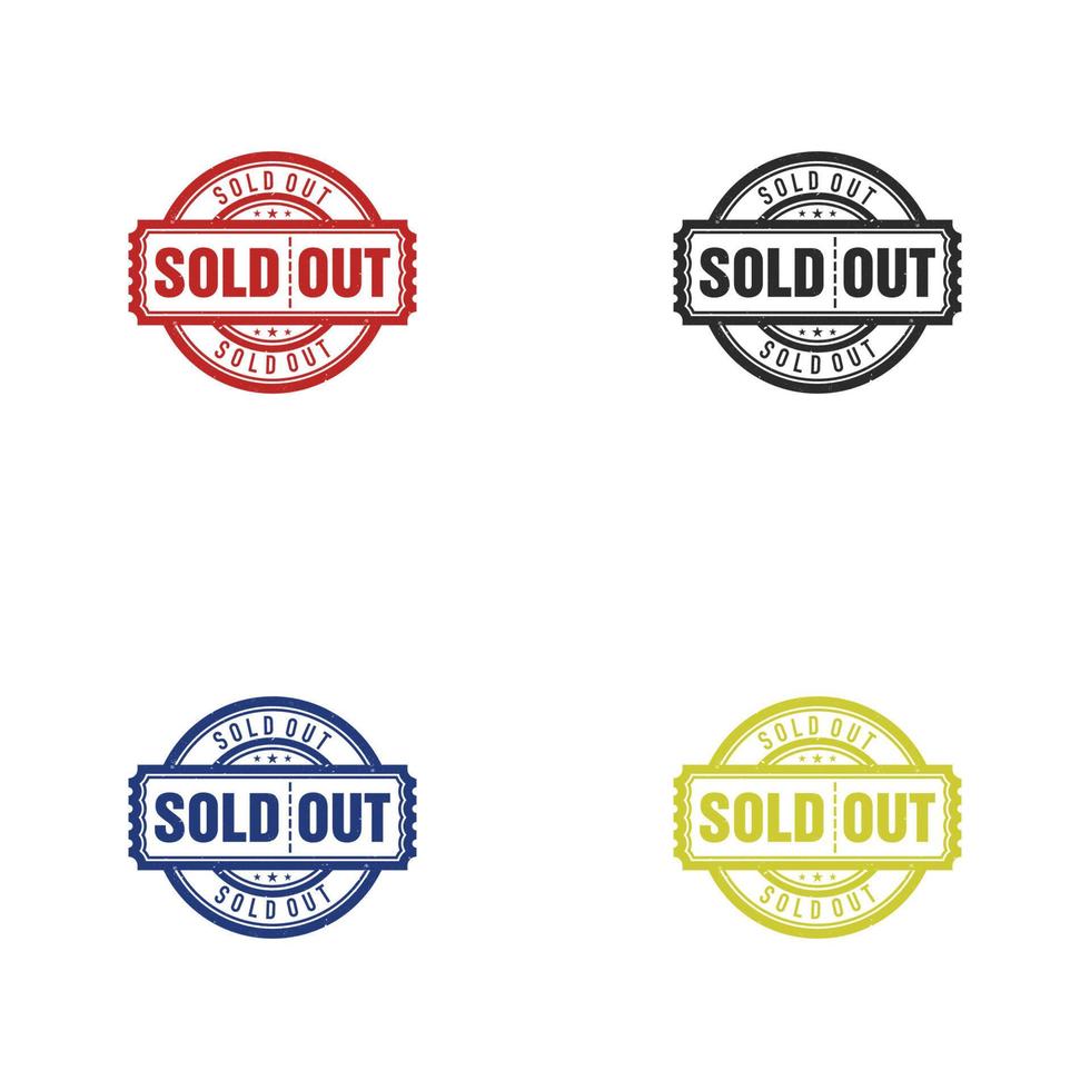 Sold out vector stamp