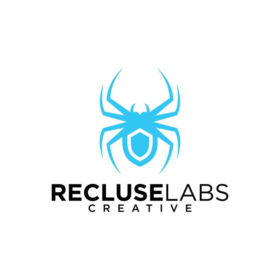 Recluse security technology logo design vector