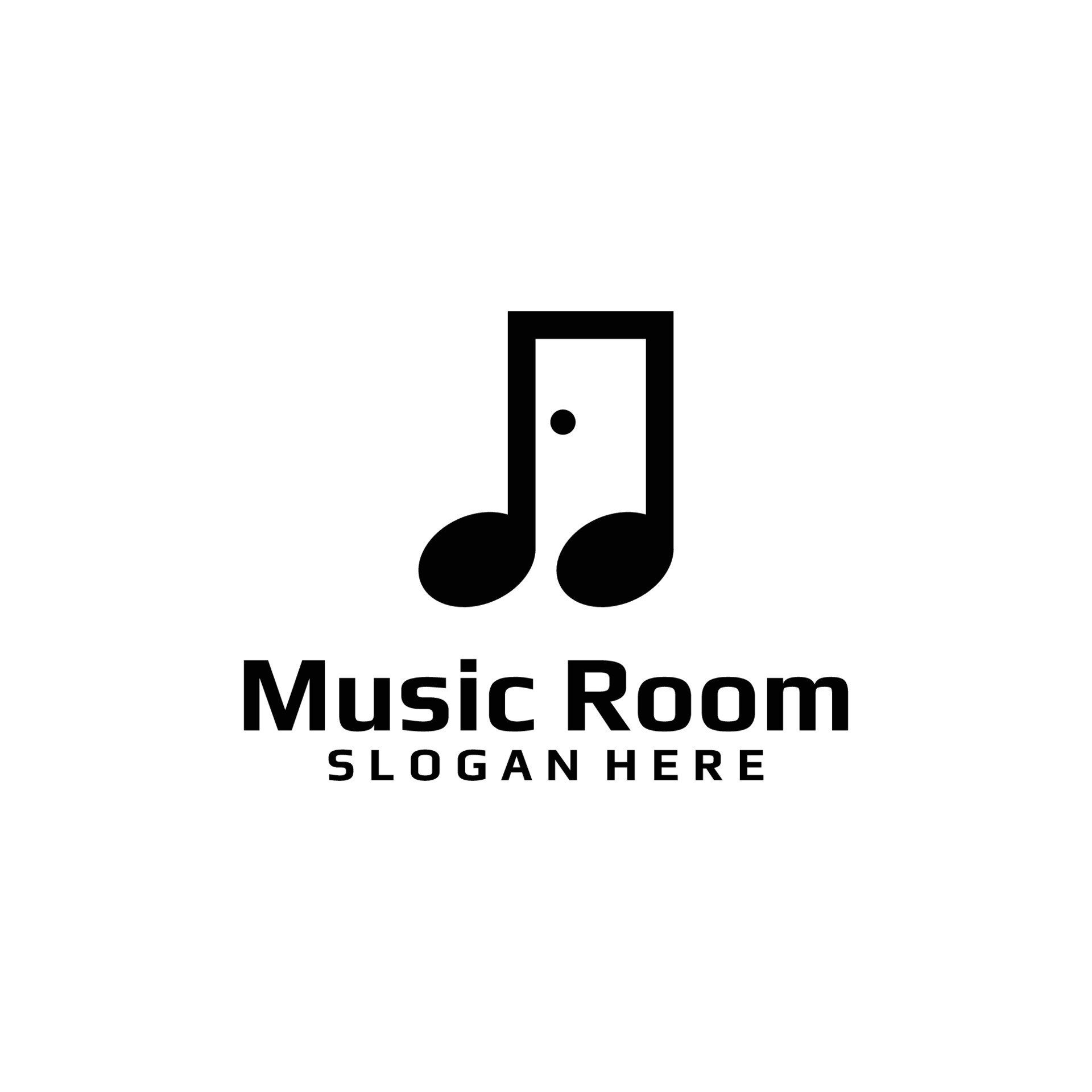 Music room logo 17701291 Vector Art at Vecteezy