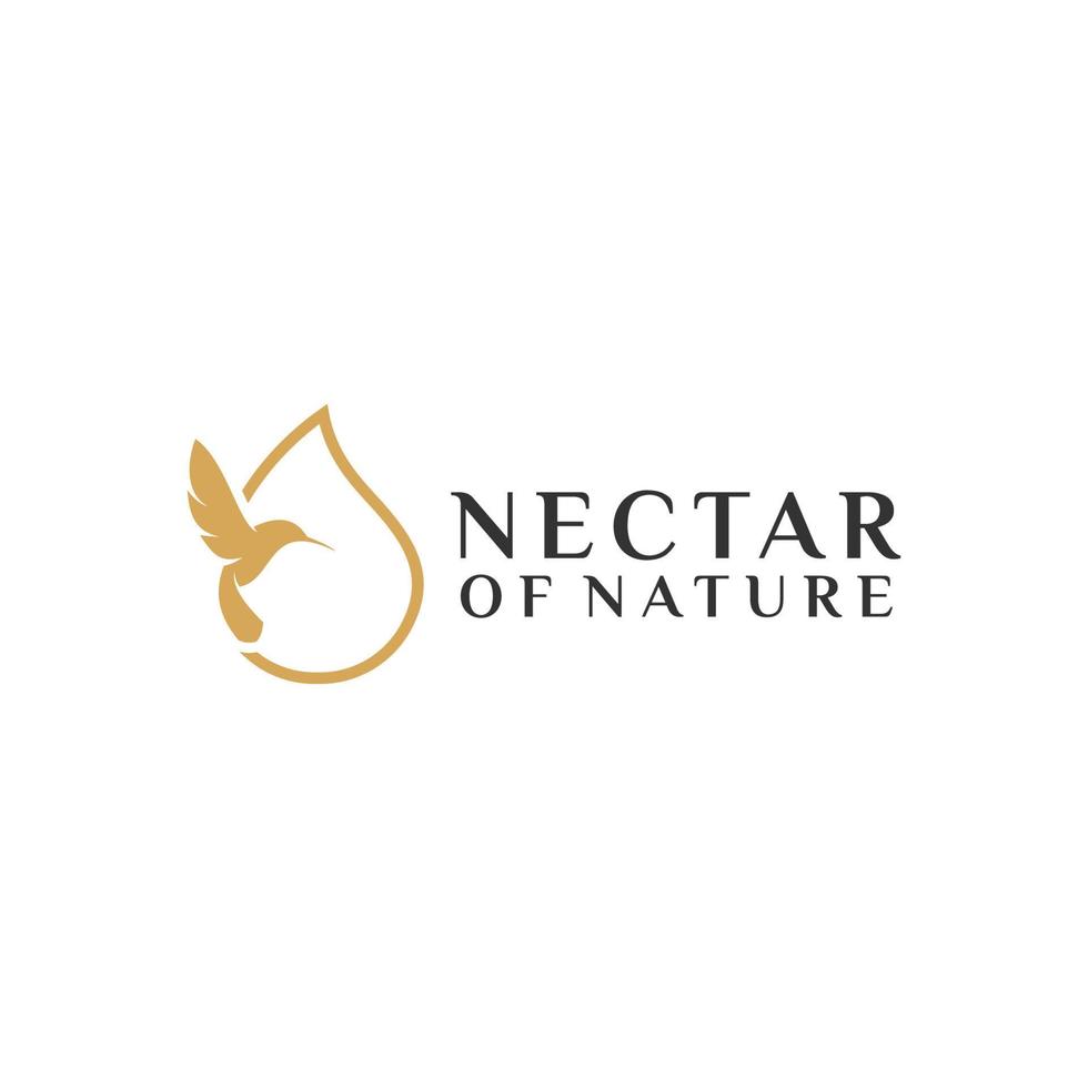 néctar del diseño del logotipo de la naturaleza vector