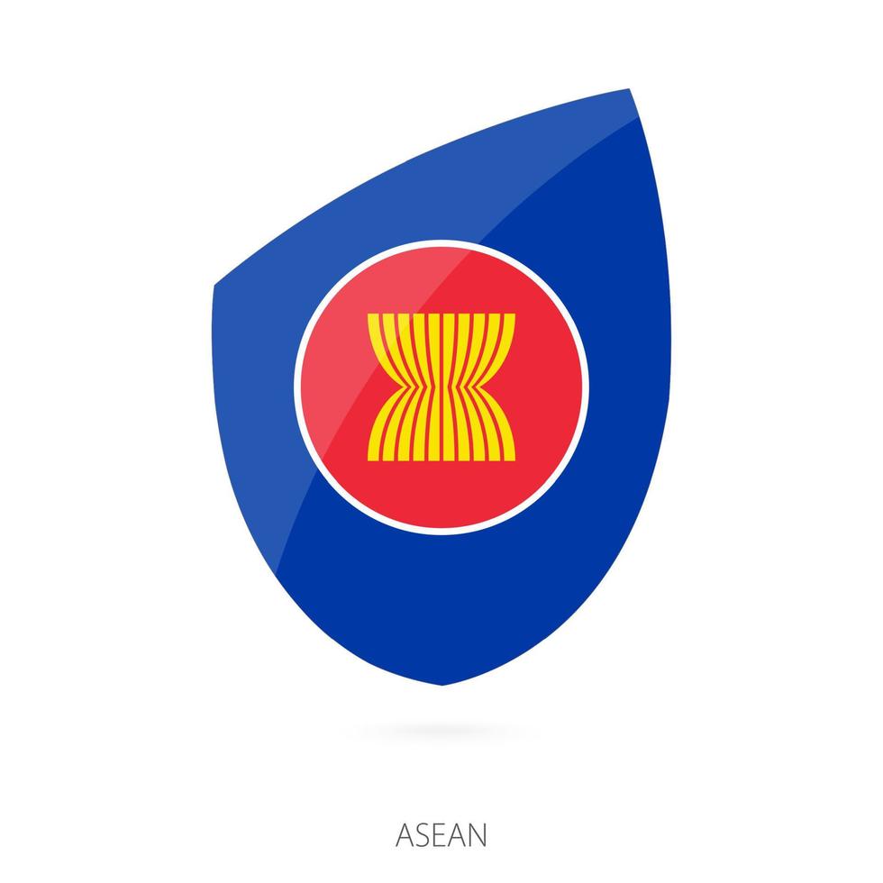 bandera de la asean. vector