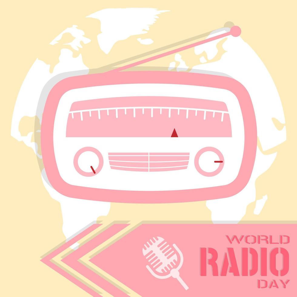 World radio day greeting card 17706138 Vector Art at Vecteezy