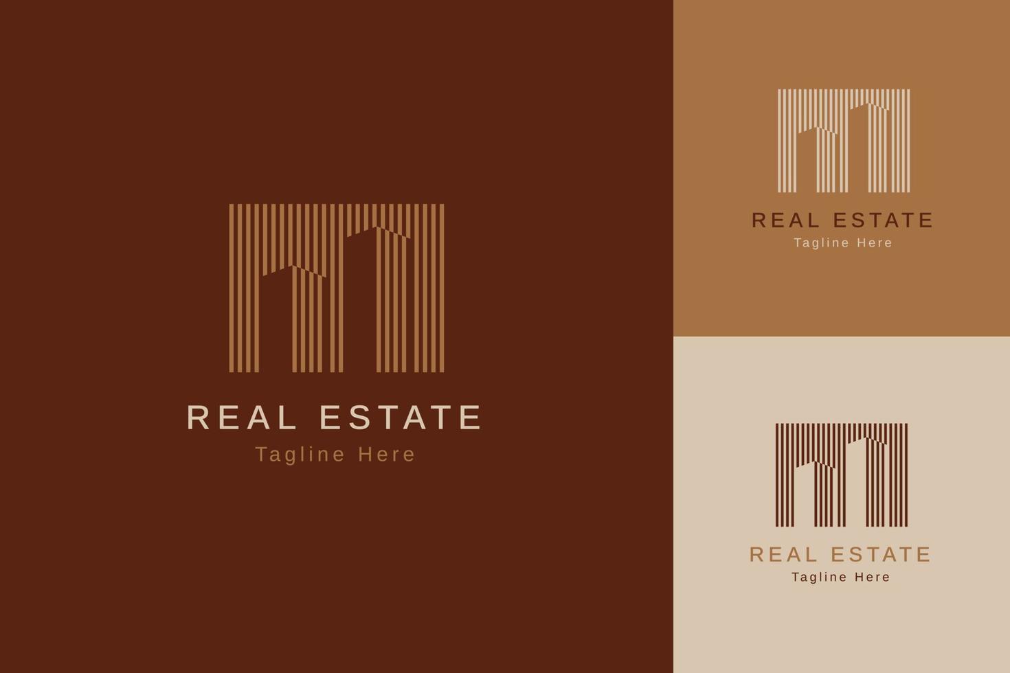 Set of real estate property logo vector design template with different color style