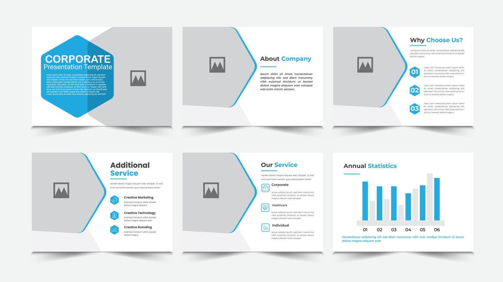 Vector business presentation powerpoint template design