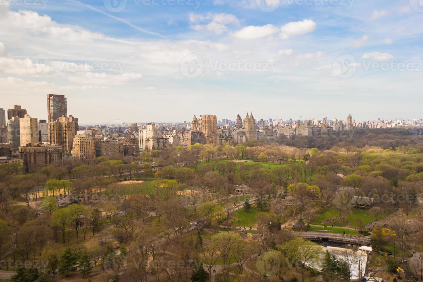 Autumn view of Central Park from the hotel window, Manhattan, New York photo