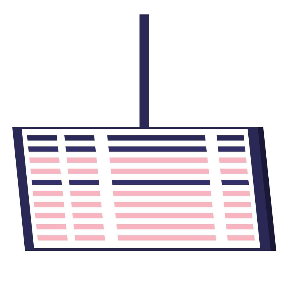 departure timetable board for flight in minimal isolated design vector