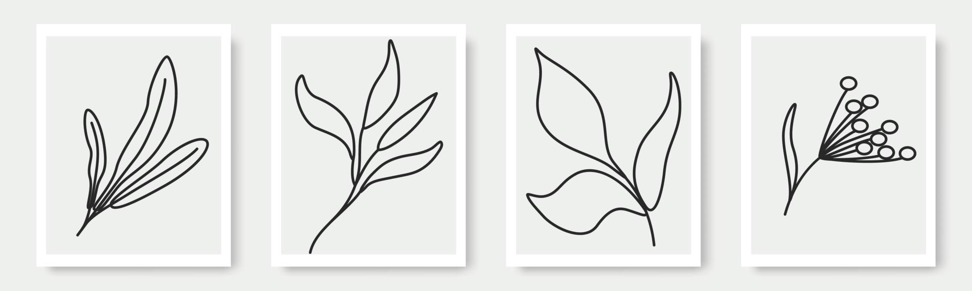 hojas exóticas de la selva. icono de elemento de ilustraciones de moda moderno contemporáneo abstracto vector