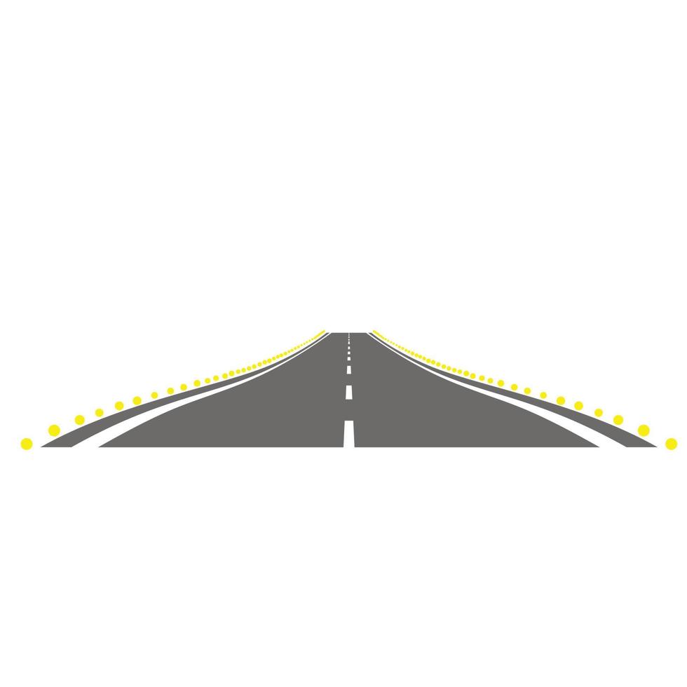 runway in airport for airplane aircraft landing take off in front straight view vector