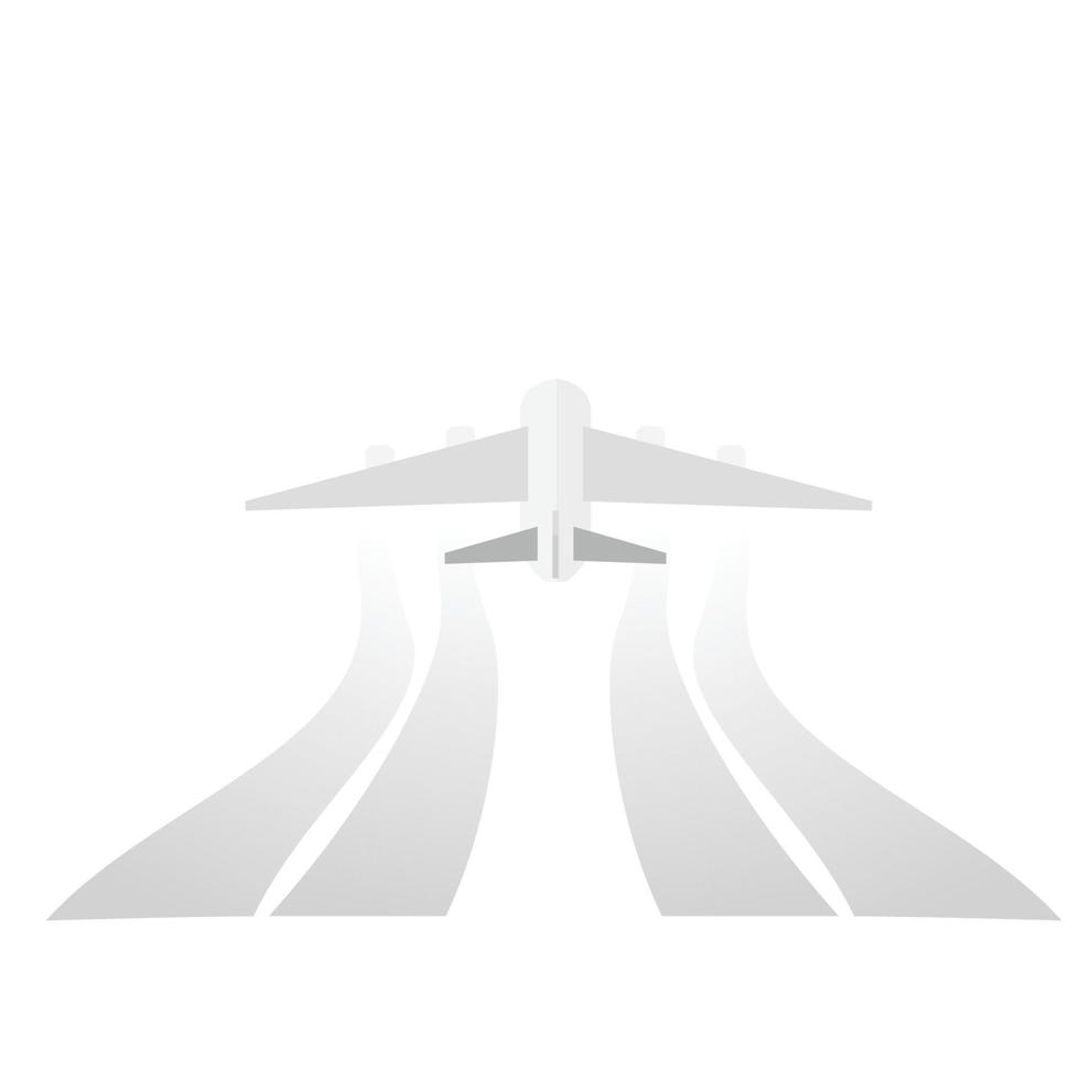 avión avión aislado en diseño minimalista vector