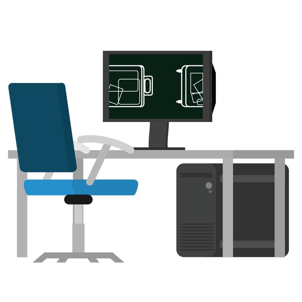 pc screen for x ray machine luggage screening security in airport terminal for detection at security check point vector