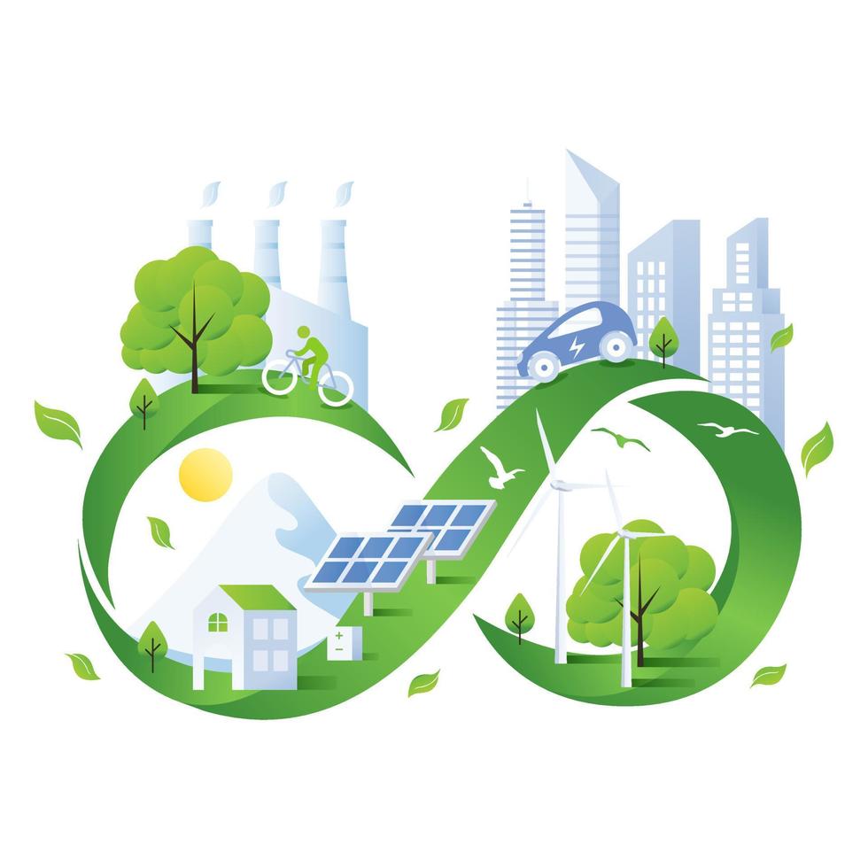 Environmental Sustainability Concept Illustration vector