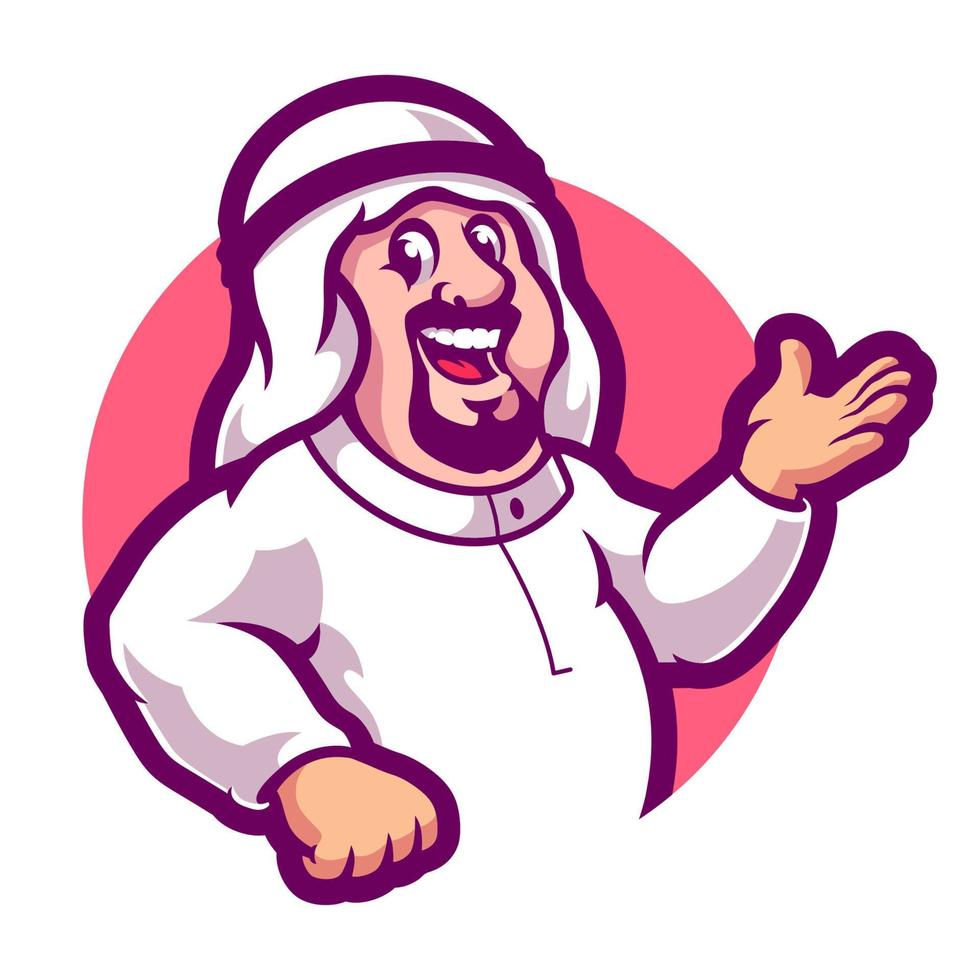 Middle east man cartoon character vector