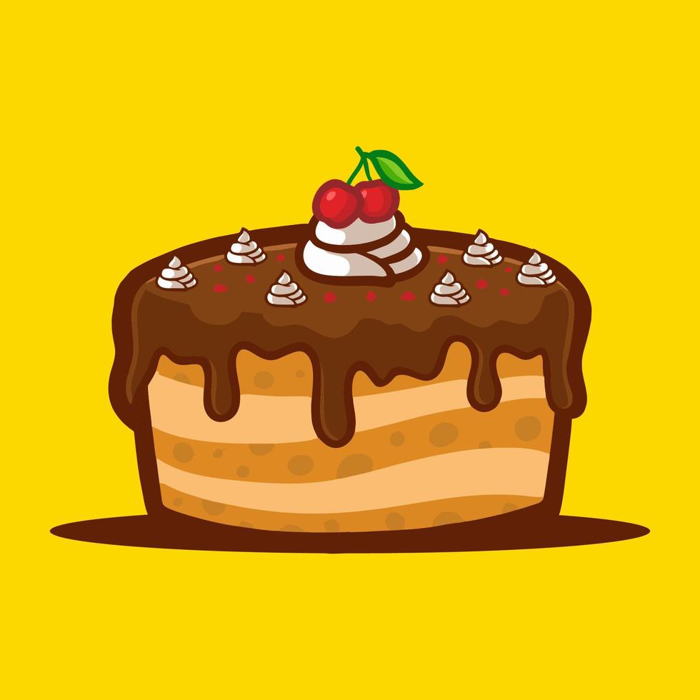 Birthday cake vector illustration