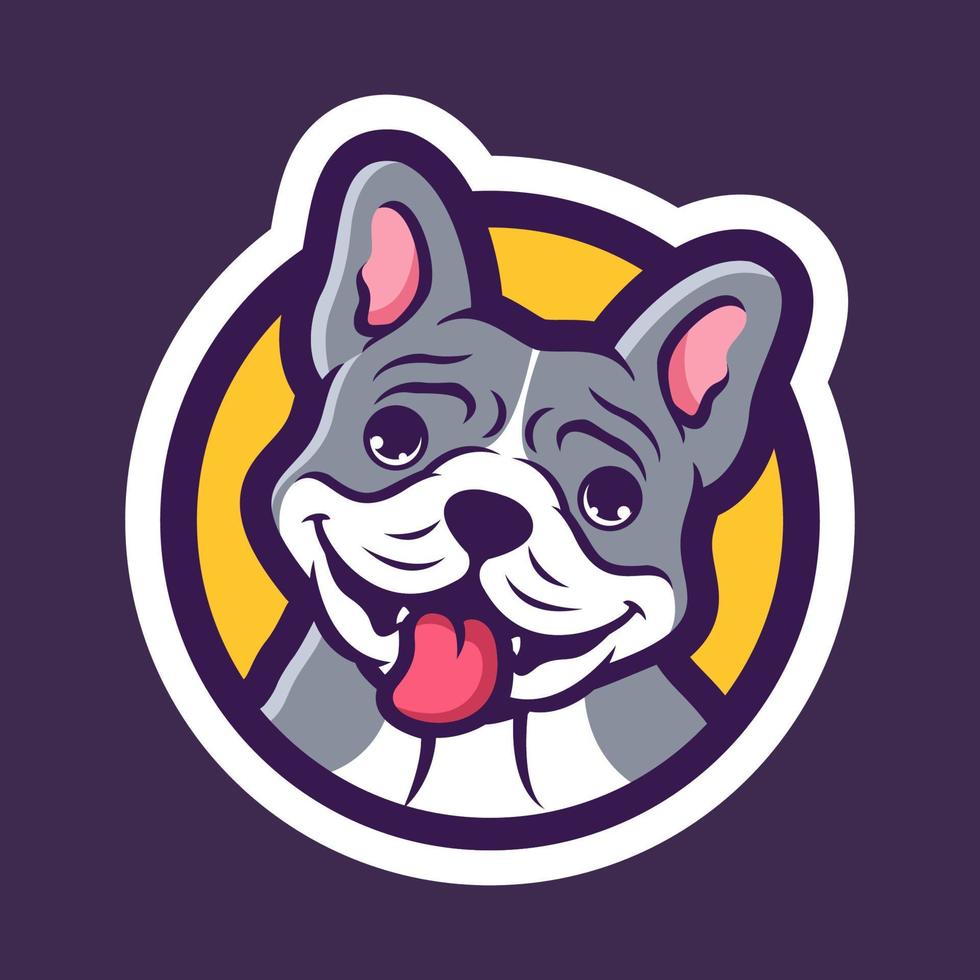 French Bulldog cartoon character design vector